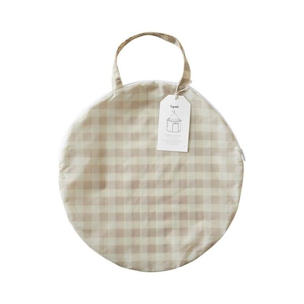 Spielzelt / Recycling / Gingham / Beige – Bild 3