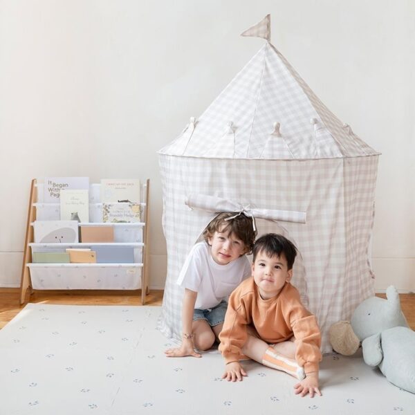 Spielzelt / Recycling / Gingham / Beige – Bild 5
