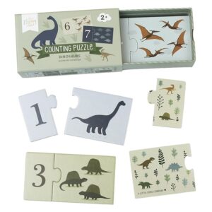 Puzzle - Lerne zählen 1-10 / Dinosaurier