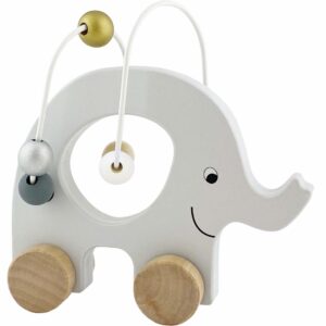 Schiebespielzeug Elefant mit Motorikschleife
