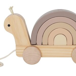 Nachziehtier und Stapelspielzeug Schnecke