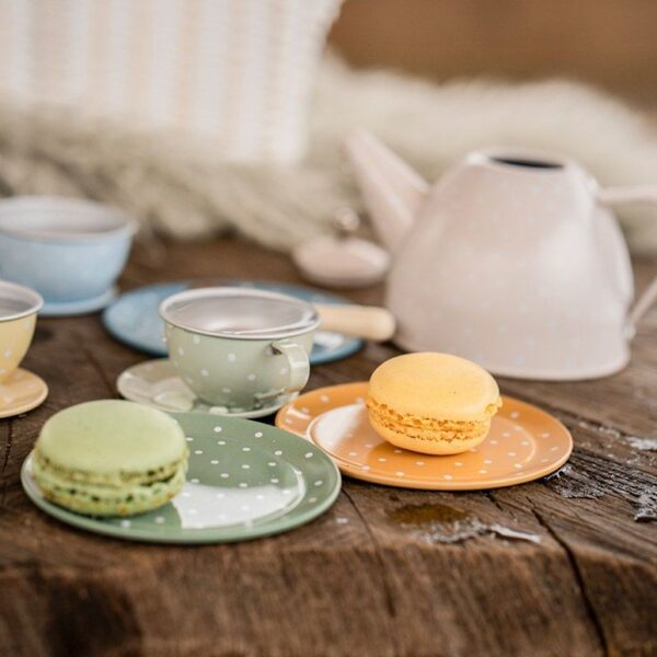Picknick-Korb mit Teeservice / Zinn (neues Design) – Bild 4