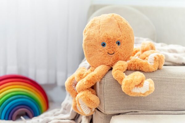 Kuscheltier Oktopus Ollie / Gr. M / Orange – Bild 5
